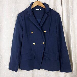 Spartina 449 Athena Blazer double breasted blue jacket gold buttons peacoat M
